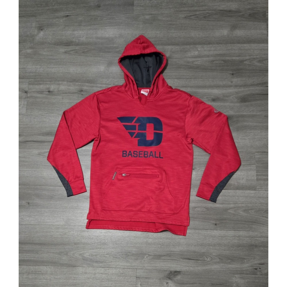 Dayton Flyers Baseball Rawlings‎ Hoodie Pullover Sweatshirt Mens Small Red